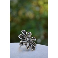 Stoneage Çiçek Figür Kadın Ayarlanabilir Yüzük Big Daisy Model