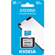 Kioxia 32GB Exceria Micro SDHC UHS-1 C10 100MB/sn Hafıza Kartı (LMEX1L032GG2)