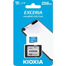 Kioxia 256GB Exceria Micro SDXC UHS-1 C10 100MB/sn Hafıza Kartı (LMEX1L256GG2)