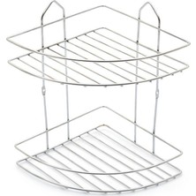 Entema Ekonomik Ikili Köşe Banyo Rafı Krom