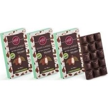 Elit Çikolata Şeker Ilavesiz ve Prebiyotik Bitter Çikolata 60G 3'lü Set