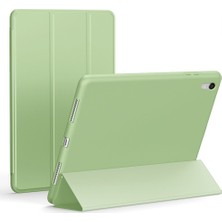 Turotto Ipad 7. Nesil 10.2 Uyku Modlu Arka Yumuşak Silikon Smart Tablet Kılıf Yeşil