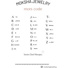 Moksha Jewelry Siyah Mors Code Bileklik