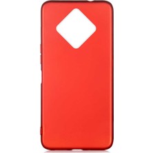 Tekno Grup Infinix Zero 8 Kılıf Mat Premium Silikon Kılıf + Cam Ekran Koruyucu Kırmızı
