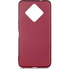 Tekno Grup Infinix Zero 8 Kılıf Mat Premium Silikon Kılıf + Cam Ekran Koruyucu Bordo