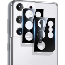 Tekno Grup Samsung Galaxy S21 Ultra Kamera Lens Koruyucu Cam Siyah
