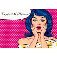 Byken ''bugün Ne Pişirsem?'' Yazılı Sticker