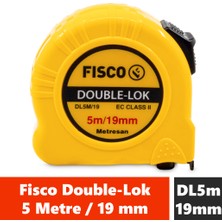 Fisco Double-Lok | 5 Metre / 19 mm Çelik Şerit Metre | DL5M/19MM