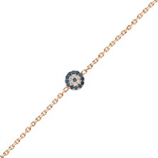 Altın Sepeti  Rose Gümüş Mini Göz Bileklik G177BLR2