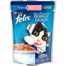 Felix Çifte Lezzet Somon ve Alabalıklı Kedi Yaş Maması 100 gr 20 Adet