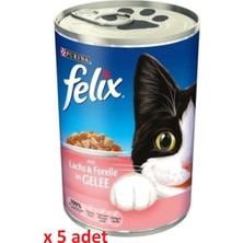 Felix Somon ve Alabalıklı Kedi Konservesi 400 gr 5 Adet