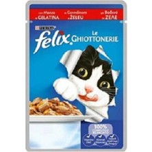 Felix Junior Sığır Etli Yavru Pouch Yaş Kedi Maması 100 gr 20 Adet