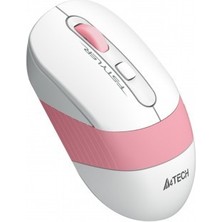 A4Tech FG10 Nano Alıcı Kablosuz Optik 2000DPI Enerji Korumalı Mouse - Beyaz/Pembe