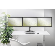 Digitus Ayaklı Üçlü Monitör Tutucusu 13-27", 3 x 8 kg (Maks.), Siyah