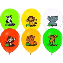 Hayaller Dükkanı Safari Sevimli Hayvanlar 10 Lu Balon