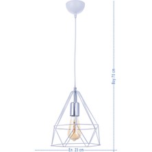 Polat Aydınlatma Zirve Tekli Sarkıt Avize (Beyaz)