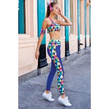 Yeni İnci Desenli (Yoga-Fıtness-Pilates-Koşu) Sporcu Tayt Alt Üst Takım