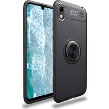 Case Street Huawei Honor 8s Kılıf Ravel Silikon Yüzüklü Mıknatıslı Siyah