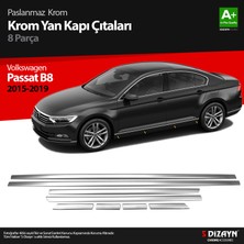 S-Dizayn VW Passat B8 Krom Yan Kapı Çıtası 8 Parça 2015-2019
