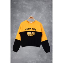 Toontoy Kız Çocuk Mıamı Baskılı Sweatshirt