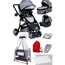 Baby Home 8'in1 Yeni Doğan Set Baby Home 945 Travel Sistem Bebek Arabası ve 505 Bebek Sepeti Anne Yanı Beşik