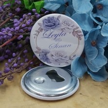 Hayaller Dükkanı 30 Adet Mavi Mor Açaçak Magnet Söz Nişan Nikah Si Nikah Şekeri Metal 6 cm