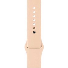 Smcase Apple Watch Uyumlu 44mm Kılıf Silikon Kordon Düz Renkl Açık Pembe