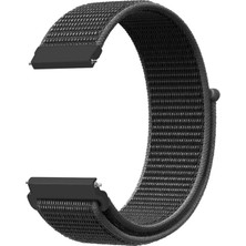 Smcase Oppo Watch 41mm Kordon Kumaş Cırtcırt Kordon Koyu Yeşil