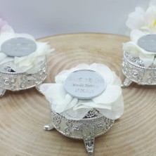 Hayaller Dükkanı 30 Adet Ayaklı Yuvarlak Kutu Üzeri Pleksi Nikah Şekeri