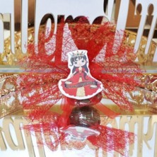 Hayaller Dükkanı 30 Adet Kırmızı Sticker Magnet Kına Gecesi Si