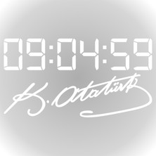 Quart Aksesuar Mustafa Kemal Atatürk Sticker Oto Cam Sticker