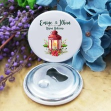 Hayaller Dükkanı 30 Adet Nikah Şekeri Nişan Kına Mıknatıslı Açacak Magnet Metal 6 cm Kişiye Özel