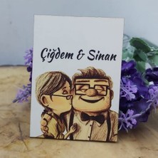 Hayaller Dükkanı 30 Adet Kişiye Özel Ahşap Baskılı Magnet