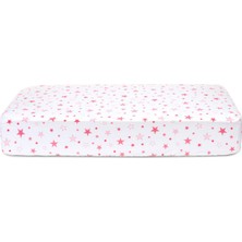 Sluupy Pink Star Fitted Bebek Çarşafı 60X120 cm