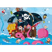 Sassi Junior Yuvarlak Kutulu Puzzle // Pirates (30 Parça)