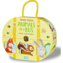 Sassi Junior Travel Çantalı Puzzle // Animals On A Bus (20 Parça)