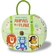 Sassi Junior Travel Çantalı Puzzle // Animals On A Plane (20 Parça)