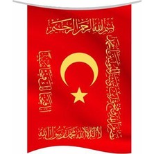 Rekbay Fetih Bayrağı Dikey Model Kırmızı Renk 70 x 105 cm