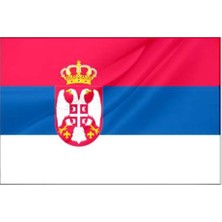 Rekbay Sırbistan Ülke Bayrağı Parlak Kumaş 70 x 105 cm