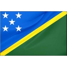 Rekbay Solomon Adaları Ülke Bayrağı Parlak Kumaş 70 x 105 cm