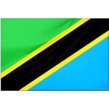 Rekbay Tanzanya Ülke Bayrağı Parlak Kumaş 70 x 105 cm