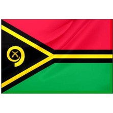 Rekbay Vanuatu Ülke Bayrağı Parlak Kumaş 70 x 105 cm