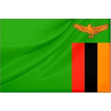 Rekbay Zambiya Ülke Bayrağı Parlak Kumaş 70 x 105 cm