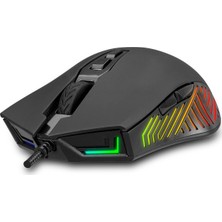 Rampage SMX-G68 Spear Makrolu 7200DPI RGB Ledli Gaming Oyuncu Mouse - Siyah