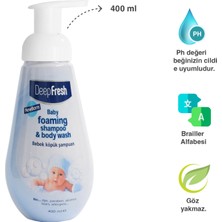 Deep Fresh Baby Erkek Yenidoğan Paketi (Köpük Şampuan 400 ml & Probiyotik Islak Mendil 120 Yaprak & Kulak Temizleme Çubuğu 60 Adet)