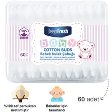 Deep Fresh Baby Erkek Yenidoğan Paketi (Köpük Şampuan 400 ml & Probiyotik Islak Mendil 120 Yaprak & Kulak Temizleme Çubuğu 60 Adet)
