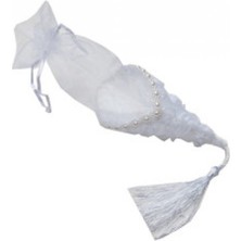 Hayaller Dükkanı 12 Adet Kese Külah Üstü Güllü Beyaz Pk:1