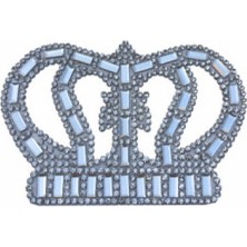 Hayaller Dükkanı Taç Orta Ütü İle Yapışan 8x5,5cm (Hot-Fıx)P21