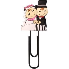 Hayaller Dükkanı 20 Adet Gelin Damat Kitap Ayırıcı Pk1 Gelin Damat Beyaz  Uçaklı Pk1 Biblo Nikah Şekeri Malzemeleri