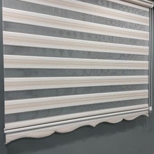 Volper Mekanik  VP930 Stor Zebra Perde Açık Pudra Simli Etek Dilimli 100 x 200